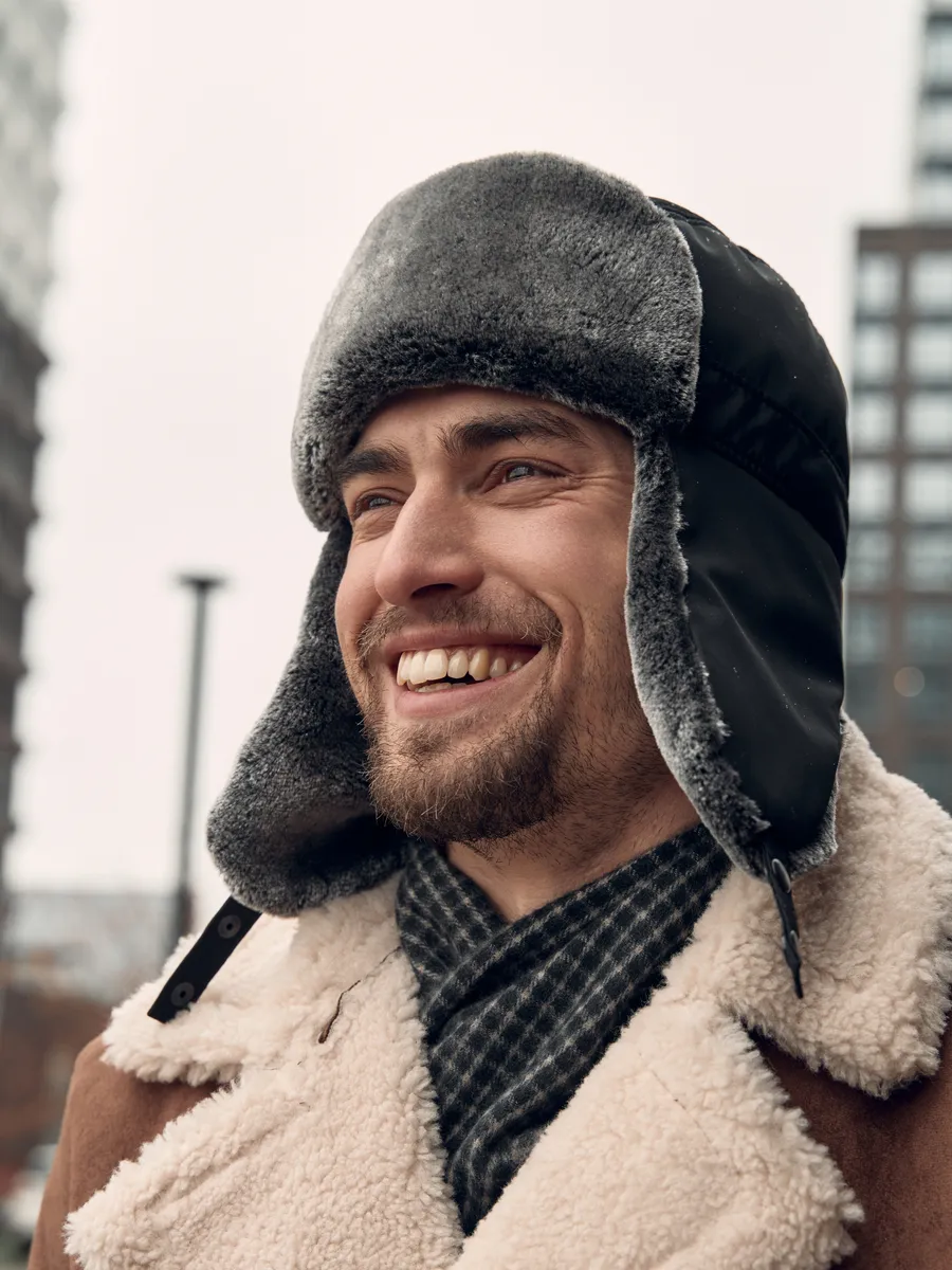 Шапка ушанка меховая мужская