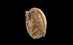 Силиконовый молд Ворон (медальон) № 0472