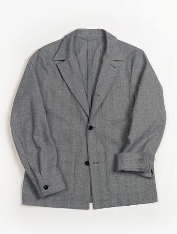 Пиджак-рубашка Glen Check (в клетку) серо-синий