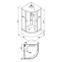 Душевая Кабина Лайн 90*90 В
