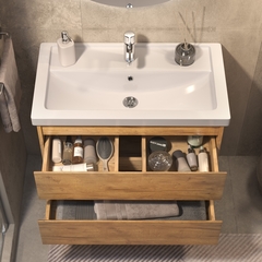 Тумба под раковину Фуста 800-0-2 (Фостер) навесная дуб золотой