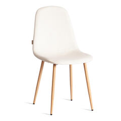 Стул Бриз/BREEZE (mod. JSC-58) металл натуральное дерево/ велюр светло-бежевый