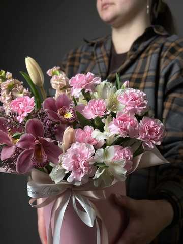 Цветы в коробке «Вдохновение»