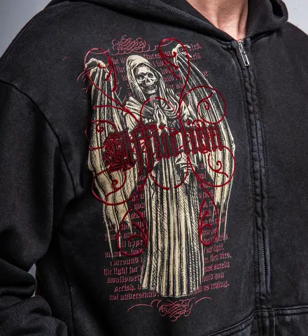 Affliction | Худи мужское Prayer LS Hood A29977 принт спереди