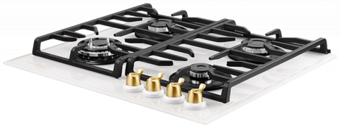 Газовая варочная панель белая Kuppersberg FQ 602 W