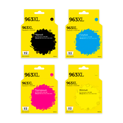 IC-H963XL_MP Комплект картриджей T2 для HP 963XL: черный, голубой, пурпурный, желтый