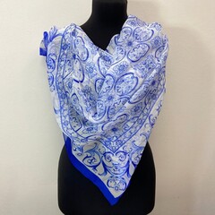 Платок шёлковый принт майолика 88*88 арт.П04