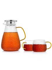 Кувшин из рельефного стекла 1800 мл с кружками 450 мл