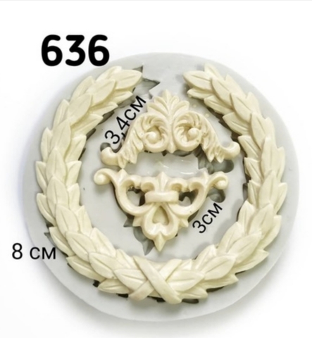 Молд Венок с уголками , диам. 8см., Арт.PO-0636, силикон