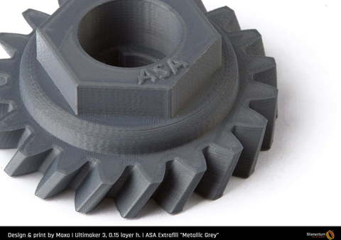 Пластик для 3D-принтера Fillamentum ASA Extrafill Metallic Grey