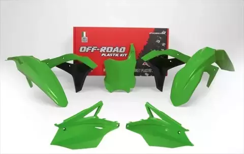 Комплект пластика KX250F 17-20 зеленый-черный