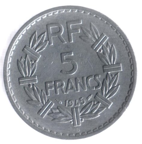 Франция 5 франков 1940-1996 (случайный год) VF