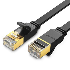 Кабель UGREEN NW106 (11265) Cat 7 U/FTP Lan Cable Flat Design 10м черный