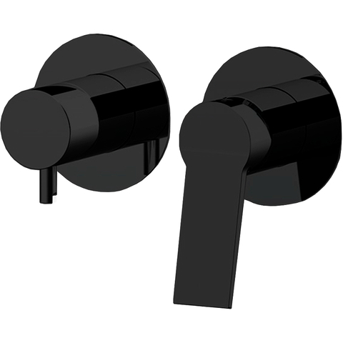 Remer SL92ZPNO Смеситель для ванны душа скрытого монтажа, на двух накладках,переключение режимов за счёт поворота ручки, 2 выхода, внутр часть в комплете