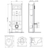 Damixa DX36.IS10101.1701 Инсталляция с клав белый с подвесным унитазом Scandinavian Pure безободк с сид м/л