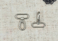 Карабин поворотный усиленный AHQ, 20 гр, ш. 3,8 см, никель