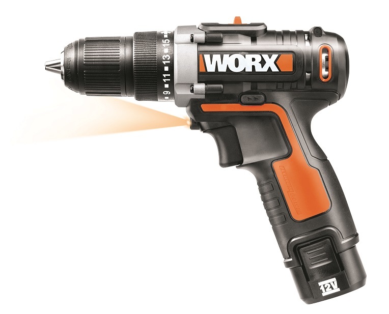 Аккумуляторная дрель-шуруповерт  WORX WX128.3 12В - 2,0Ач х2, ЗУ 1,5А, с кейсом