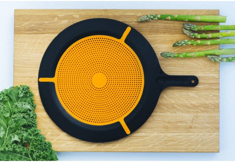 Крышка Fiskars Functional Form 1027305 d=30см крыш.оранжевый руч.черная