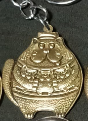 Брелок Кот Привет из Петербурга. Металл