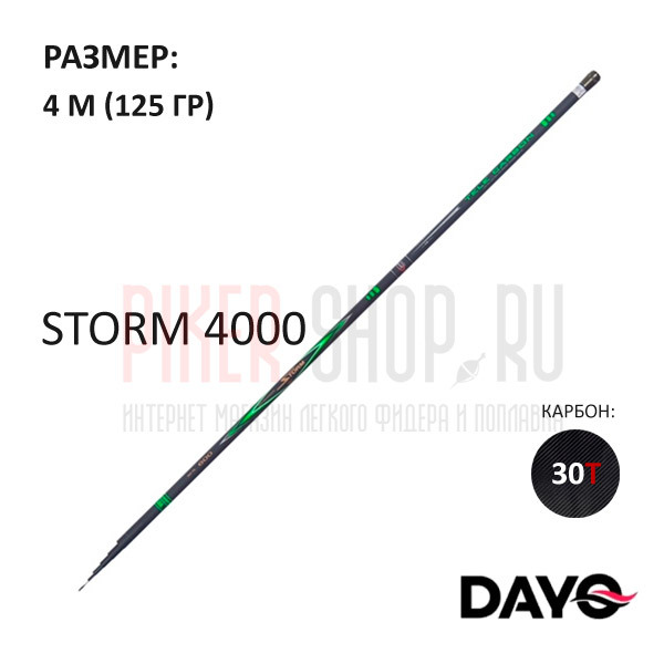 Удилище без колец DAYO STORM 4м – купить за 1 490 ₽ | ПикерШоп.ру ...