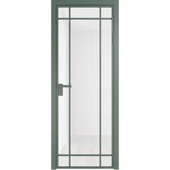 Алюминиевая дверь 5AG зелёный воск остеклённая