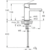 Смеситель для раковины однорычажный Vitra Flo S A41936EXP