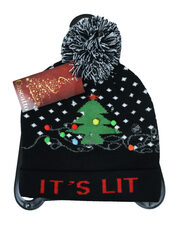 Шапка новогодняя со светодиодными лампочками.