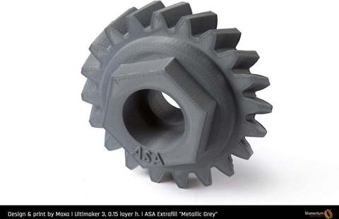 Пластик для 3D-принтера Fillamentum ASA Extrafill Metallic Grey