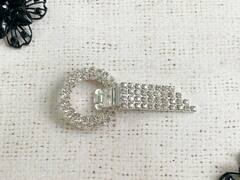 Застежки шубные со стразами, р. 7х3,5 см