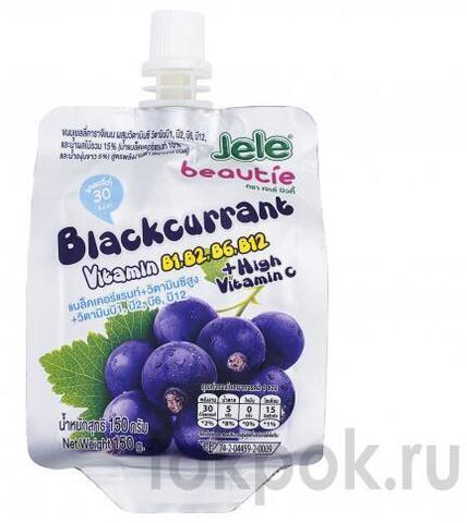 Желе фруктовое Jele Beauty черная смородина, витамины B1, B2, B6, B12, 150 г