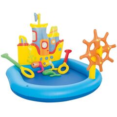 Игровой центр-бассейн 140х130х104 см, 84 л, Кораблик, принадлежности для игр, Bestway, 52211