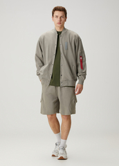 Бомбер Alpha Industries French Terry Ma-1 Jacket Mid Grey (Серый)