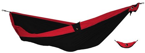 Картинка гамак туристический Ticket to the Moon compact hammock Black - Red - 1