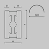 Шинопровод накладной/подвесной Maytoni Busbar trunkings flarity TRX154-2SR-D1200-PT