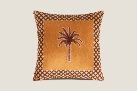 Подушка декоративная 50х50 Frati Home Exotic Palm оранжевый