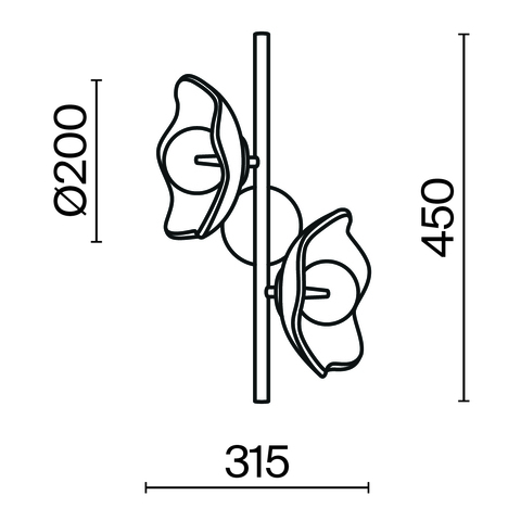 Настенный светильник Maytoni Miracle MOD207WL-02BS