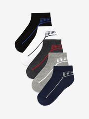 Носки хлопковые для мальчика Next 334-025, 5 шт., Серый, Белый, Синий