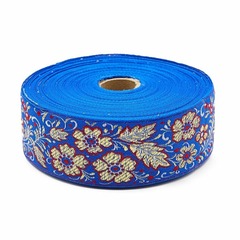 Тесьма жаккард с метанитом 3347, рис. 9560, ш. 6,5 см.