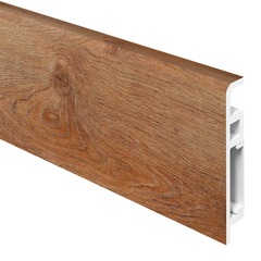 Плинтус из вспененного ПВХ Aberhof Luxe Дуб Рыцарский 70х13х2000 мм