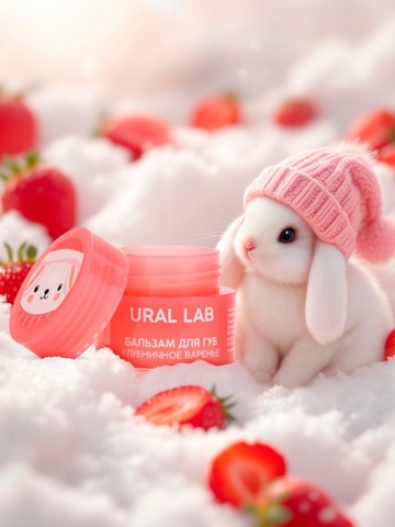 Бальзам для губ, 3 г, аромат клубничного варенья, URAL LAB
