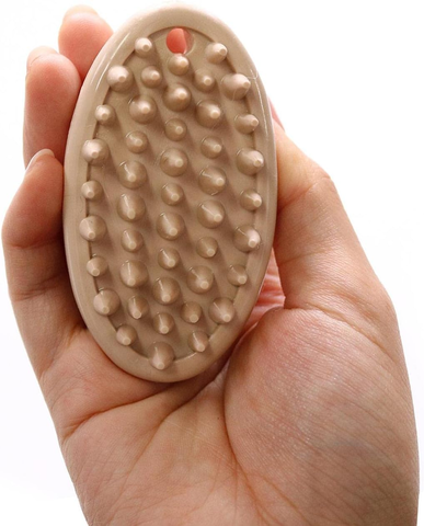 Силиконовая щетка с двумя уровнями зубчиков для удаления средней и короткой шерсти. Мини. Для кошек и собак. Серия «Капучино»