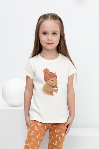 фуфайка  для девочки  КР 302185/молочный к411