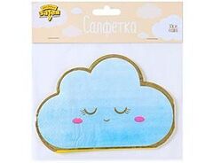 Салфетки фигурные, Детские грезы, Облако голубое, 33 см, 6 шт.