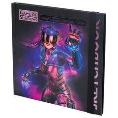 
          Скетчбук 160*160 мм., 40л., "Киборг", 120г/м2, Миленд, 7БЦ, матовая ламинация, выб. лак, резинка, чёрный офсет