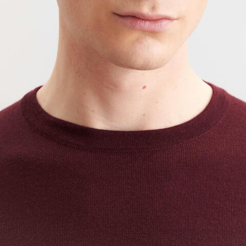 Пуловер мужской Seidensticker 01.251600-49 вишневый из шерсти Мерино