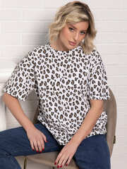 Футболка Ия (белая/лео) Б15237-4М LT Collection