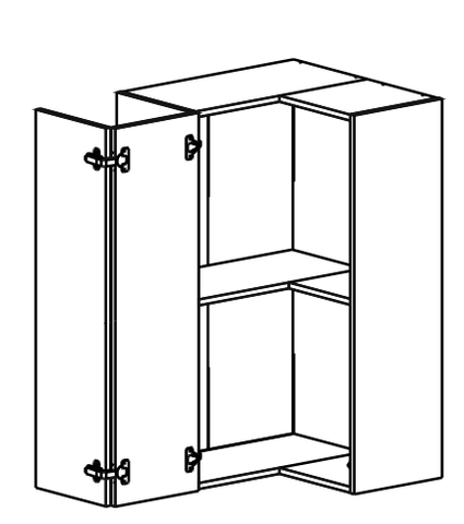 Кухня Квадро шкаф верхний угловой прямой 600/2