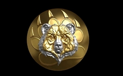 Силиконовый молд № 451 Медальон медвежья лапа