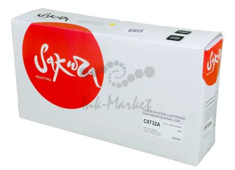 Картридж Sakura C9732A (645A) для HP LJ 5500/LJ 5550, желтый, 12000 к.