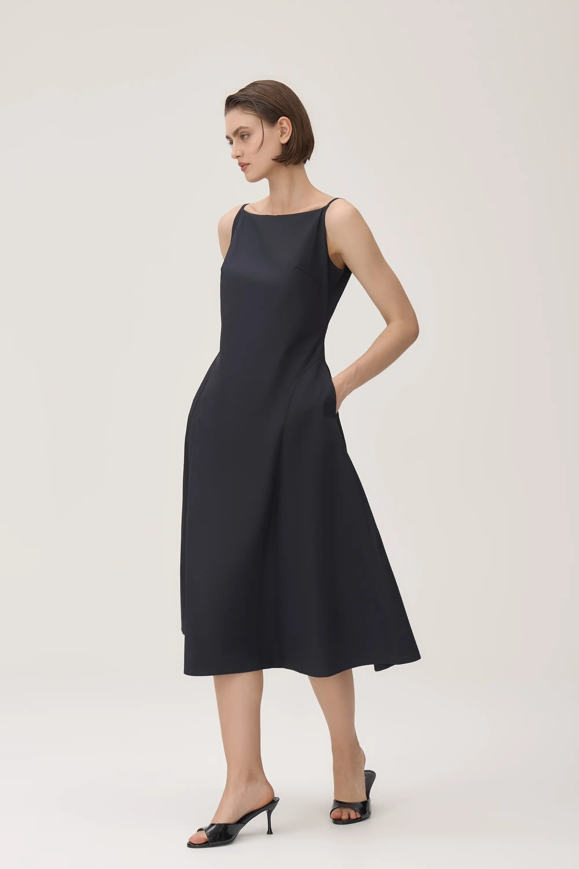 Платье миди из хлопка